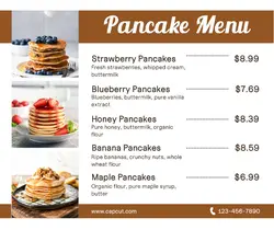 Pancake Menu Facebook Post