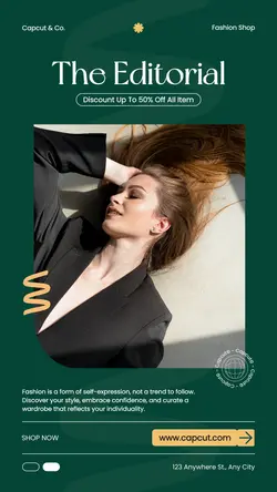 Green Yellow Elegant Fashion Instagram Story