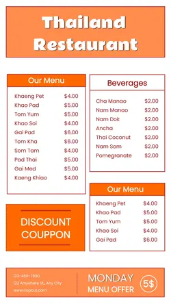 Food Thailand Food Menu Instagram Story