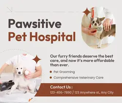 Pet Hospital Promotion Facebook Post