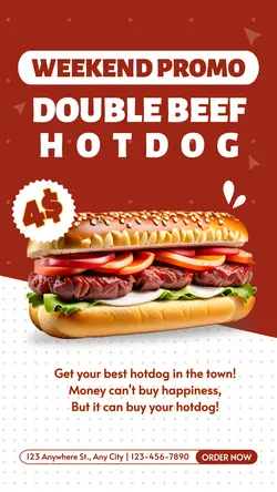 Double Beef Hotdog Special Promo
