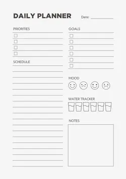 Education Daily Planner Minimalist