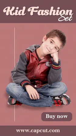 Kid Fashion Set Display Promotion Instagram Story Brown