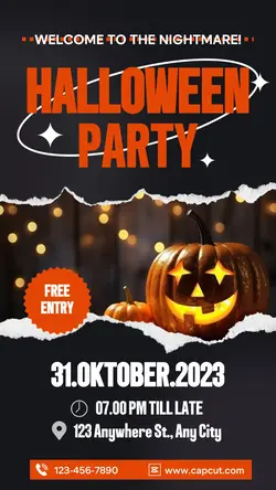Halloween Party Invitation Poster