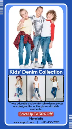 fashion kids promotion instagram story