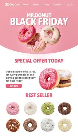 Black Friday Donut Promotion Page