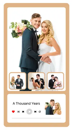 Non-Marketing Photo Collage wedding song instagram story