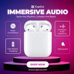 Immersive Audio Earbuds Product Call Out Template