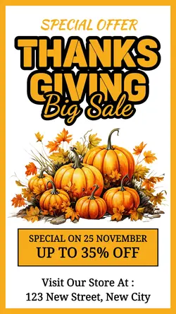 Thanksgiving Big Sale Promotion Instagram Story