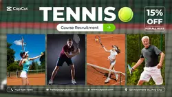 motion tennis Course Recruitment simple style