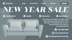 Blue New Year Furniture Sale Website