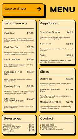 Food Thailand Food Menu Instagram Story