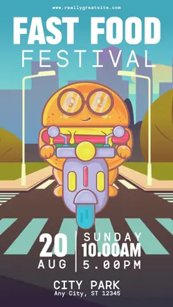 Fast food festival instagram story