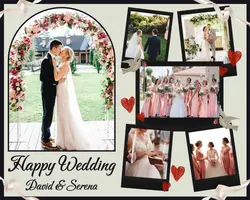 Non-Marketing Photo Collage Happy Wedding