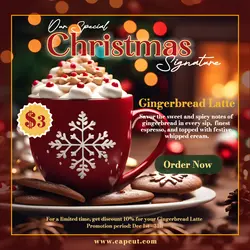 Christmas Signature Drink Promotion Instagram Post