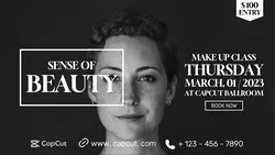 Beauty Make Up Class Twitter Post