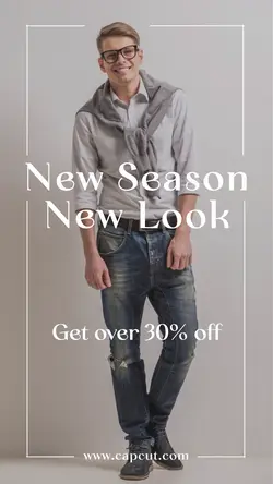 Male Fashion Promotion Instagram Story Minimalist