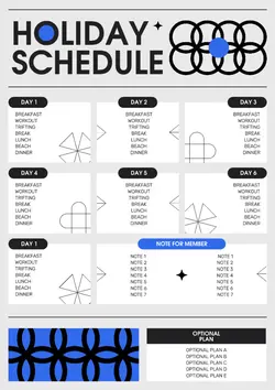 Modern Minimalist Holiday Planner Design