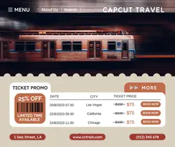 Other Industry Travel Ticket Train Facebook Post