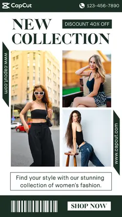 Fashion Product TikTok Post Black And White