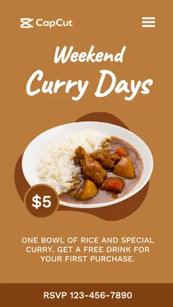 Food Promotion Curry  Instagram Story