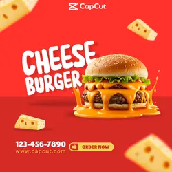 food cheese burger instagram post