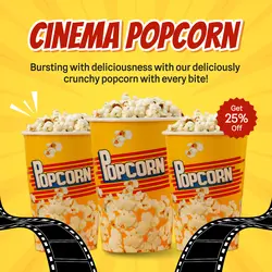 E-commerce Food Cinema Popcorn Product Display