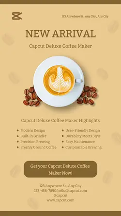 Coffee Maker Product Display Instagram Story