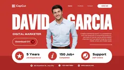 Red Modern Personal Portfolio Website