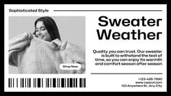 Fashion Sweater Product Display Twitter Post