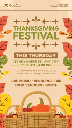 Thanksgiving Festival Invitation Template