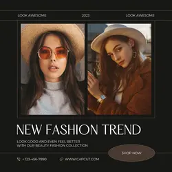 Brown Minimalist New Fashion Trend Instagram Post