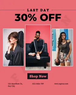 Fashion Last Day Promotion Potret Instagram