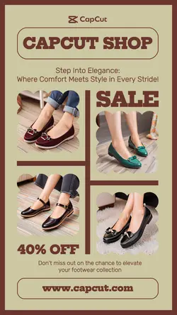 4 Multi Product Image Discount Flat Shoes Product Display 