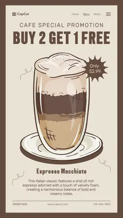 Cafe Special Promotion Tiktok Post