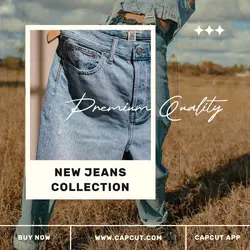 Jeans Product Display Instagram Post Template