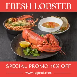 Fresh Lobster Promo Instagram Post