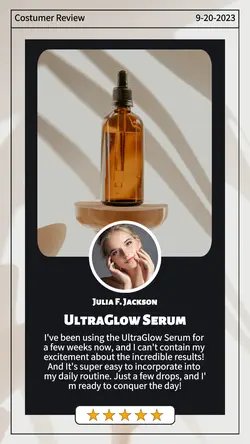 Beauty Serum Costumer Review Instagram Story