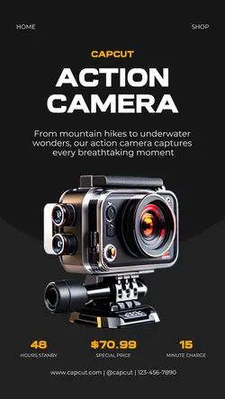 Electronic Action Camera Sale Instagram Story