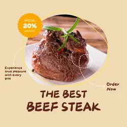 Beef Steak Instagram post