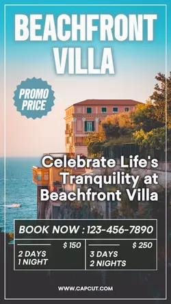 Travel Industry Beachfront Villa Instagram Story
