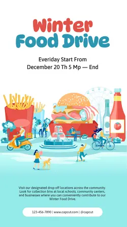 Food Winter Food Drive Instagram Story