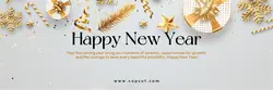 Happy New Year Greeting Card Twitter Header
