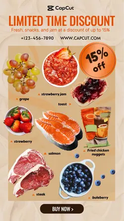 food fresh sale leaflet promotional style