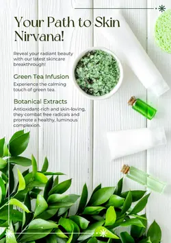 Botanical Skincare Product Display Adv