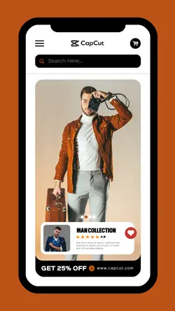Man Fashion Collection Promotion UI Style Story