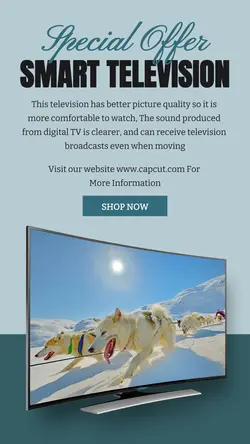 Electronic Smart Television Sale Instagram Story 