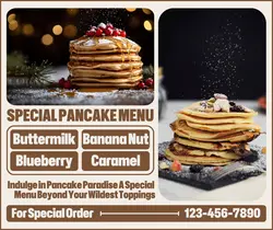 Food Special Pancake Menu Facebook