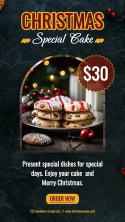 Christmas Day Cake  Promotion for Instagram Story