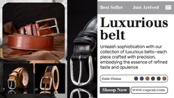 Industrial fashion luxury belt template design for business promotion needs
